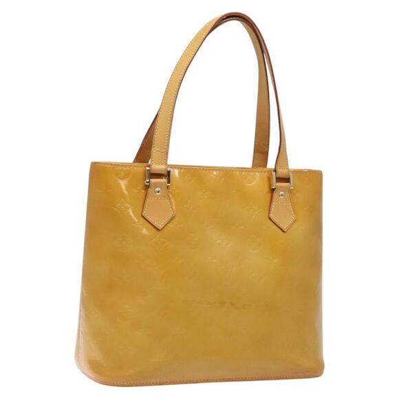 LOUIS VUITTON Monogram Vernis Houston Hand Bag Beige M91004 - Picture 1 of 13